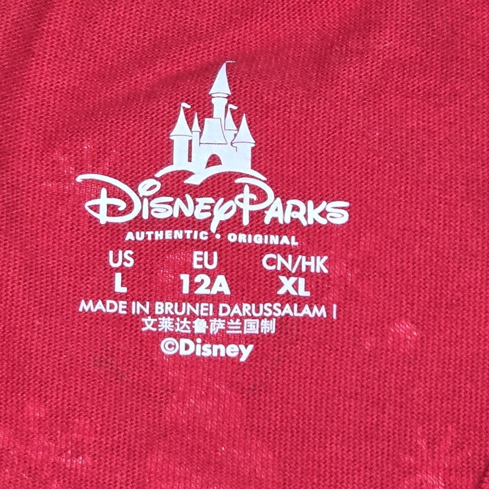 Disney Parks Girls Christmas Red Shirt Sz L Minnie Tree 3d Character Ornaments - Picture 8 of 10